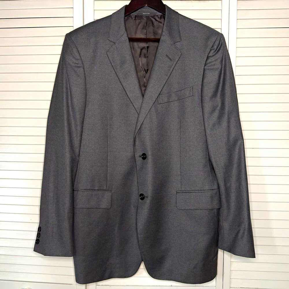 Gucci Mens 42R 52 IT Gray 100% Wool 2 Button Suit Jacket Sport CoaT